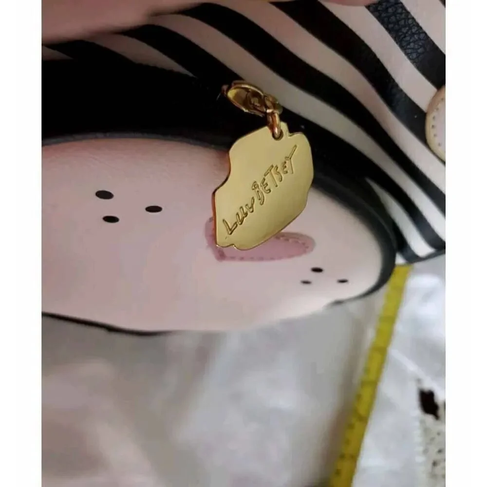 Betsey Johnson Dog Puppy Faux Leather Mini Backpack Bag Floppy Ears